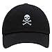JPAK Pirate Skull Premium Dad Hat Embroidered Baseball Cap Scary Grunge Black