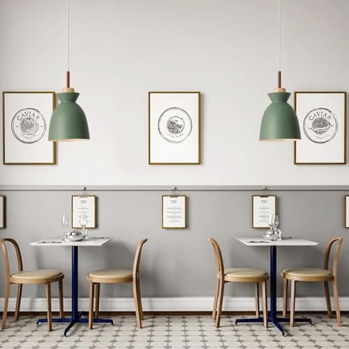 Lámpara de techo industrial E27 de metal para comedor 3