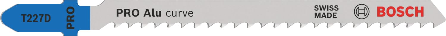 Bosch Bosch 5x PRO Aluminium curve T227D Jigsaw Blade (for Aluminium, Non-ferrous metals, Length 100 mm, Professional Accessory Jigsaw