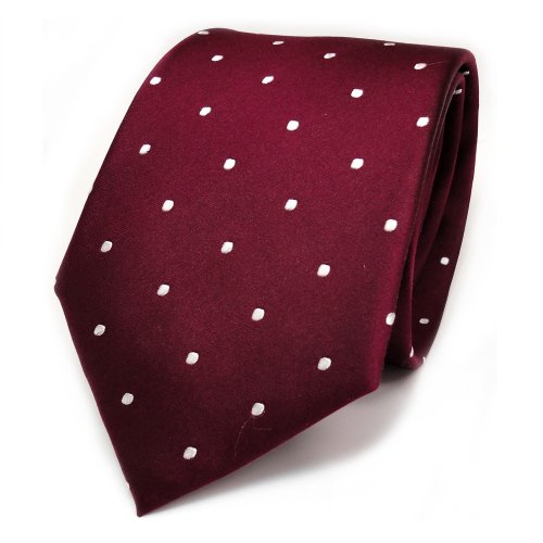 Cravate en soie à pois TigerTie 8 cm pour homme élégant