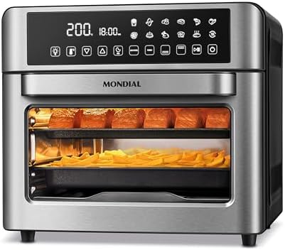 MONDIAL Fritadeira Air Fryer Forno Oven Digital 25L, Preto/Inox, ...