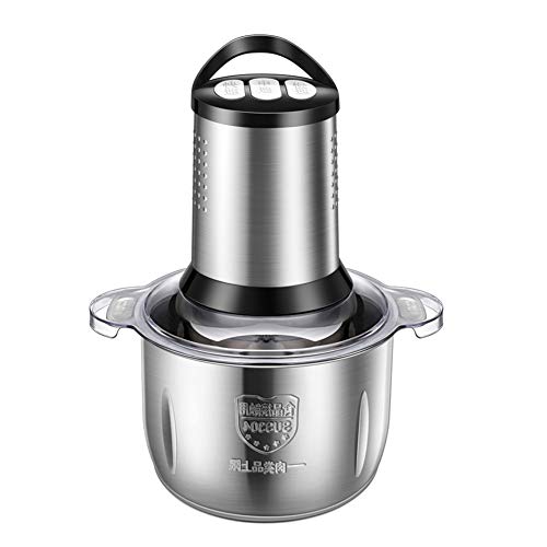 Fleischwolf Chopper, Mixgerät 3L, 400W, 3 Speed, Edelstahl-Schüssel und 4 Bi-Level-Blades, Geeignet für Fleisch Gemüse, Früchte und Nüsse