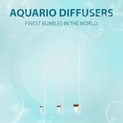 Aquario Neo CO2 Aquarium Diffuser - CO2 Diffuser Aquarium Kit, CO2 Diffuser for Aquarium Plants, CO2 System for Aquarium - Curved Original Diffuser, Medium