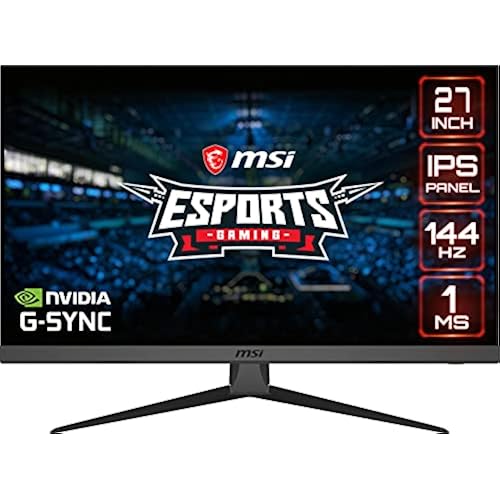 msi G272, 27" Gaming Monitor, 1920 x 1080 (FHD), IPS, 1ms, 144Hz, FreeSync, HDMI, Displayport, Tilt