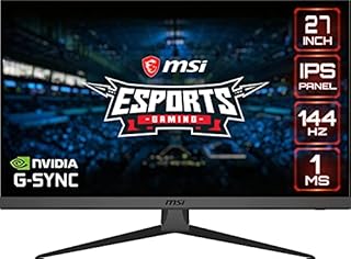 MSI 27” FHD (1920 x 1080) Non-Glare with Super Narrow Bezel 144Hz 1ms 16:9 HDMI/DP AMD Radeon FreeSync IPS Gaming Monitor (OPTIX G272), Black
