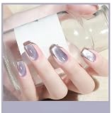 VERONNI Purple Glitter Magnetic Gel Nail,Cat Eye Nail Gel Polish, Holographic Gel 9D Nail Polish Smo