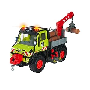 Dickie Toys Unimog Holztransporter mit Seilwinde