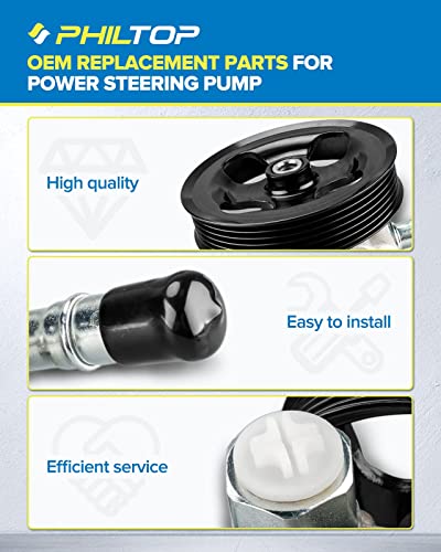 Philtop 20-1039 Power Steering Pump Oe Fit For Wrangler 2012-2017, Wrangler Jk 2018-2018, Power Assist Pump 5154400Ac #TOP4