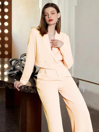 Image of KOTTY Women's Solid Relaxed Fit Full Sleeve Co-ord Blazer and Trouser Set.