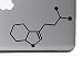DMT - Dimethyltryptamine - Chemical Compound Skeletal Formula - 6" Black Vinyl Decal for Macbooks and Cars