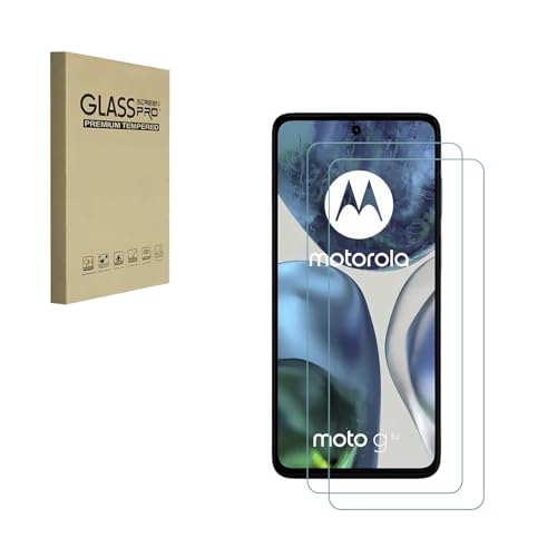 HYGMOCC Diseñado para Motorola MOTO G52 / MOTO G82 Protector de pantalla de vidrio templado, anti arañazos, libre de burbujas, dureza 9H, compatible con estuches (2 piezas)