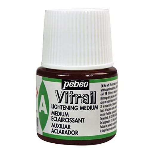 Pebeo 45 ml Vitrail Blanqueante Media de Efecto de vidriera Vidrio Pintura, Transparente