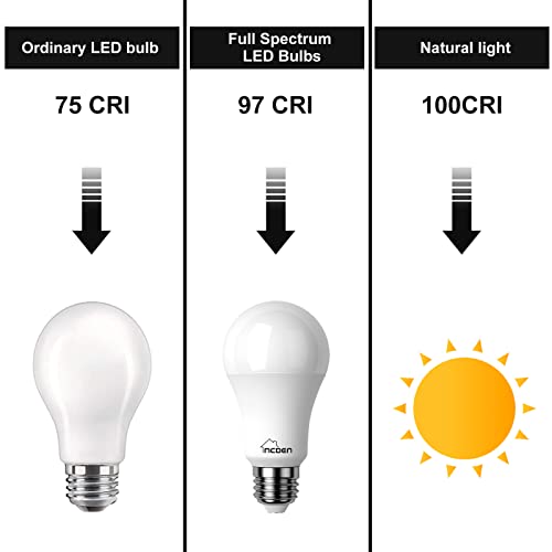 Mcden A19001 A19 Led Bulb 100W Equivalent,Full Spectrum Light Bulb,Light Therapy Lamp Bulb,Daylight Light Bulbs 13W 5000K,Bright White Light Bulbs Enjoy The Sun At Home Happy,2 Pack thumb #5