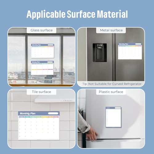 loukin Static Cling Monthly Dry Erase Calendar, Whiteboard Planner by loukin - Used condition - Image 5