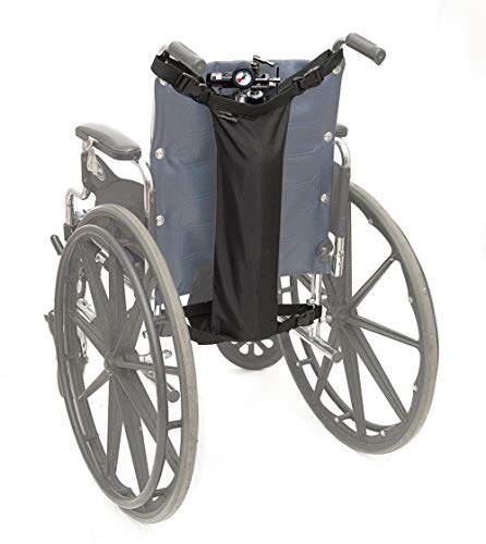 QINAIDI Supporto per Serbatoio di Ossigeno per sedie a rotelle, Adatto per Serbatoi D ed E, per camminatore su Sedia a rotelle, Borsa per bombole di Ossigeno