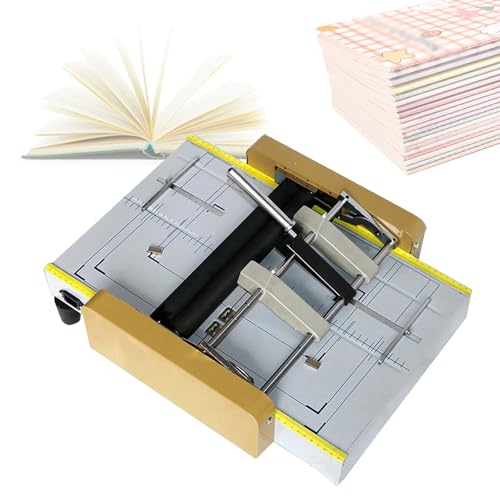 Máquina plegadora de papel, grapadora eléctrica, MAX 12.4" × 17.3", máquina para fabricar folletos A3, encuadernación y plegado de papel, grapado de folletos para imprentas y escuelas, 200-300 folle