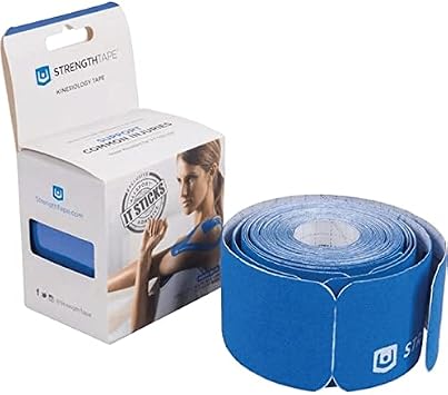 StrengthTape 10-Inch Precut Roll Pack of 20, 16-Feet, Light Blue