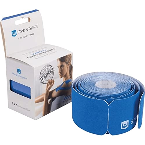 StrengthTape 10-Inch Precut Roll (Pack of 20), 16-Feet, Royal Blue
