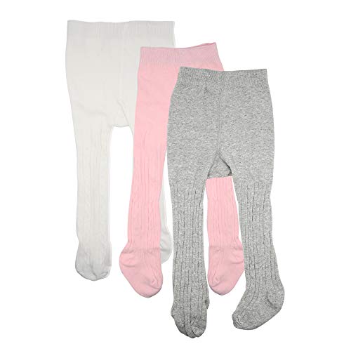 Image of Baby Toddler Girls Tights Seamless Cable Knit Cotton Leggings Pants Stockings for Infant Baby Girl