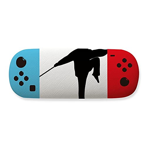 Étui de rangement pour lunettes de jeu Kung Fu design original noir