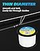 BLUEWING Braided Fishing Line 8 Strands PE Braid Fishing Lines Thin Diameter & Abrasion Resistant Fishing String for Saltwater Fishing 120LBS 500YD White