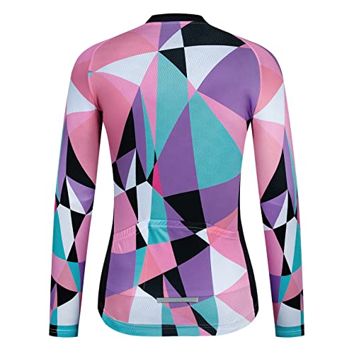 Camisa de bicicleta manga longa feminina top de bicicleta blusa de ciclismo camisas femininas MTB ro