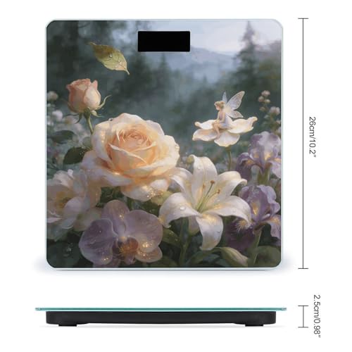 Báscula Digital Floral Fantasy para Baño con Pantalla LCD miniatura 2