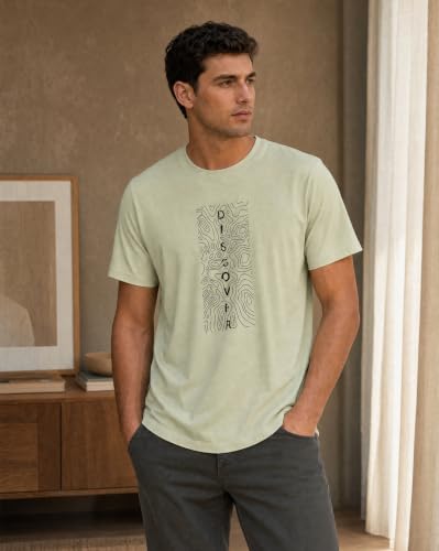 Image of Nobero 100% Cotton T Shirts for Men Stylish | Regular Fit | Graphic Printed T Shirts for Men 180 GSM Combed Cotton | Round Neck Half Sleeve
