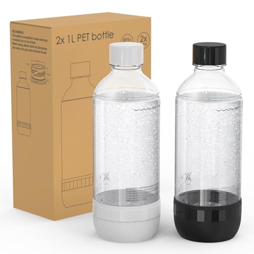 Mycket Soda Maker Flaschen, 2 x 1L Carbonating...