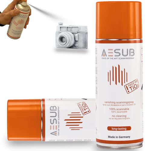 3D Scanning Spray for 3D Scanner - Ideal for Transparent Reflective Textured Surfaces No Cleaning Needed Longer-Lasting than Blue Spray Improves Scan Accuracy Efficiency 400ml(13.53 fl oz) Orange