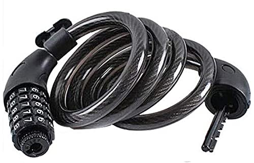 Lucchetto a Combinazione per Bicicletta, Lucchetto a Filo, Lucchetto Anti-Taglio e Anti-furto, Lucchetto a Combinazione a Cinque cifre per Bicicletta, con Staffa