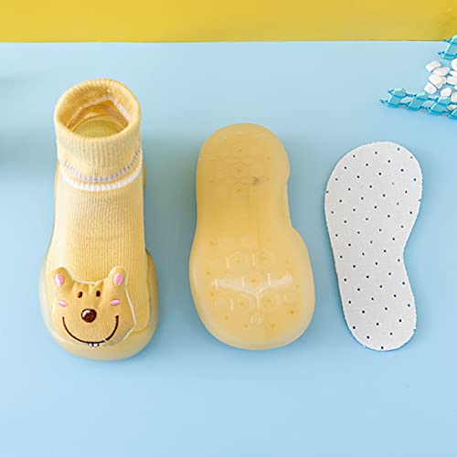 Shoes for Girls, 0-3 Years Infant Boys Girls Cute Cartoon Socks Shoes Non Slip First Walking Shoes Black Boots4
