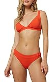 O'NEILL Women's Banded Hipster Bikini Swimsuit Bottom (Chili/Salt Water Solids SU20, M)