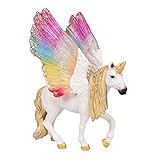 Hosh Geflügeltes Regenbogen Pferd, Mythische Pegasus, Regenbogenpferd Geburtstagstorte Dekoration, Verwendet für Geburtstag, Partydekoration, Cartoon-Kuchendekoration