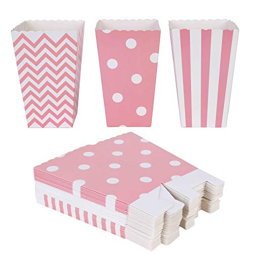 Popcorn Boîtes 36 pièces Boîte à Popcorn Partie Carton Bonbon Conteneur pour Noël Parti Collations Bonbons Popcorn et Cadeaux 12 * 7 CM