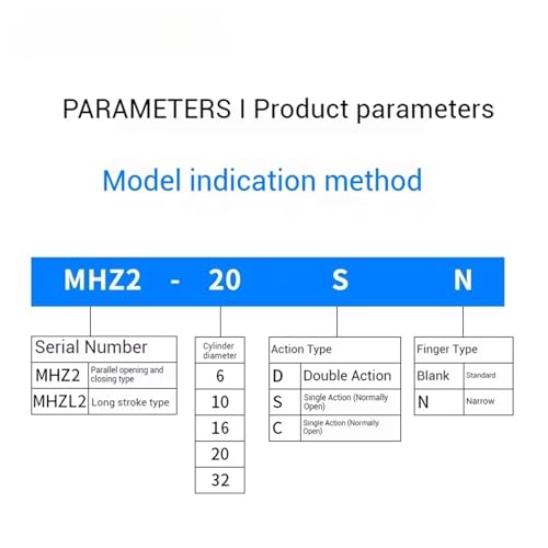 Cylindre pneumatique MHZL2 à double effet pour robots - 5