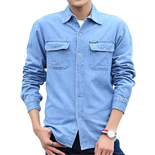 Chemise en jean homme pour le printemps et l'automne en plein air