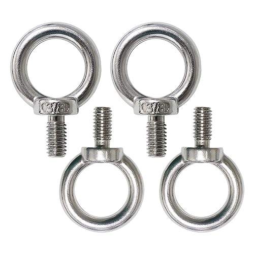 Boulon à œillet de levage UNC 3/8 acier inoxydable 316 écrou fileté