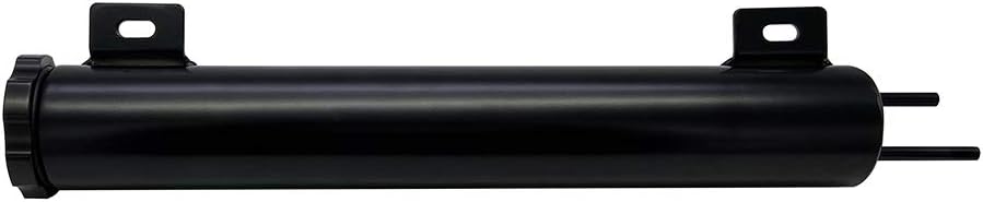 X-AVION 2" X 13" Aluminum Radiator Coolant Overflow Tank Powder Coated Black