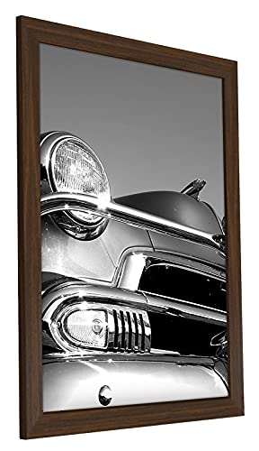 Americanflat 18x24 Poster Frame with Polished Plexiglass - Wide Picture Frames Made of Engineered Wood for Vertical or Horizontal Wall Display - Epic Collection - Walnut