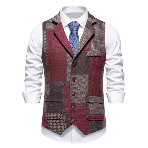 Veste de peche hommes vintage bourgogne gilet costume sans manches