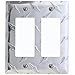 Amerelle Diamond Plate Double Rocker Stamped Aluminum Wallplate