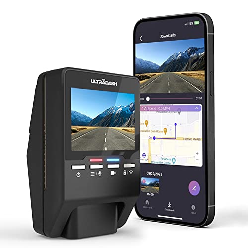 UltraDash S3 Dash Cam 3840x2160P Ultra HD 4K, Sony Starvis HDR 8M Sensor IMX 415, F1.8 140° Wide Angle Lens, G-Sensor, 2" LCD, Super Capacitor, Rotation Lens, GPS, Wireless Connect with Phone