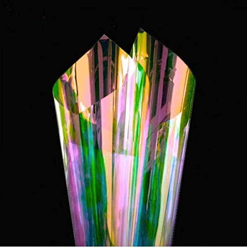 StickersLab - 1x Transparent DICHROIC Adhesive, Film for Glasses Rainbow Effect, 138cm x 3m