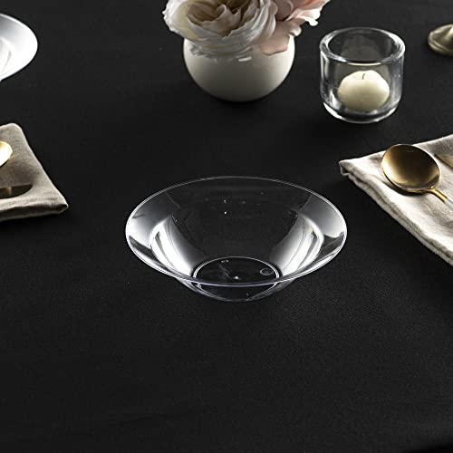 Plasticpro [10 Oz 40 Pack] 10 Ounce Premium Heavy Weight Crystal Clear Classy Disposable Hard Plastic Cereal & Soup Bowls thumb #1