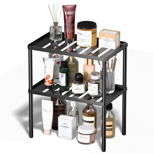 DwellDeal Cabinet Organizer Shelf, 2 Tier Kitchen Cabinet Organizer with
