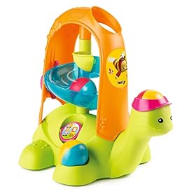 Smoby – Cotoons Tortue à Balles – Circuit de Balles + Tortue à Roulettes – 2 Balles Incluses – Jouet pour Bébé dès 12 Mois – 110414