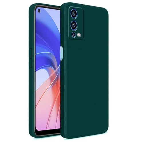 Image of LIRAMARK Silicone Soft Back Cover Case for Oppo A55 4G (Silicone Green)