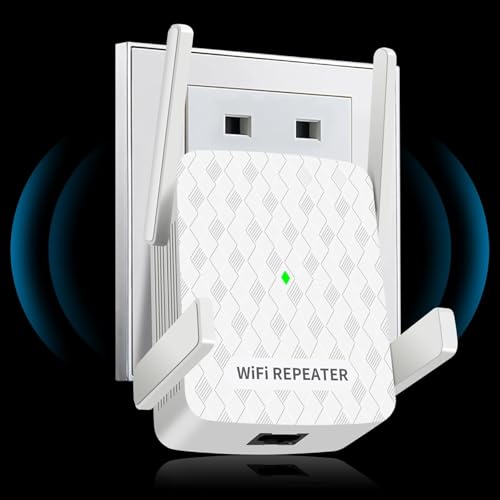 WiFi Extender, WiFi Extenders Signal Booster for Home, WiFi Signal Amplifier Range Up to 9200sq.ft & 35 Devices, WiFi Repeater with Ethernet Port, Easy Setup, Alexa Compatible