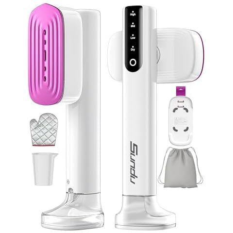 Sundu Steamer for Clothes,15s Fast Heat-up Handheld Garment Steamer,35mins Runtime & 180ml Large Tank,25g/min Steam,Ceramic Panel,Stands on Desk,Wrinkle Remover for Travel, Home, Office Cover